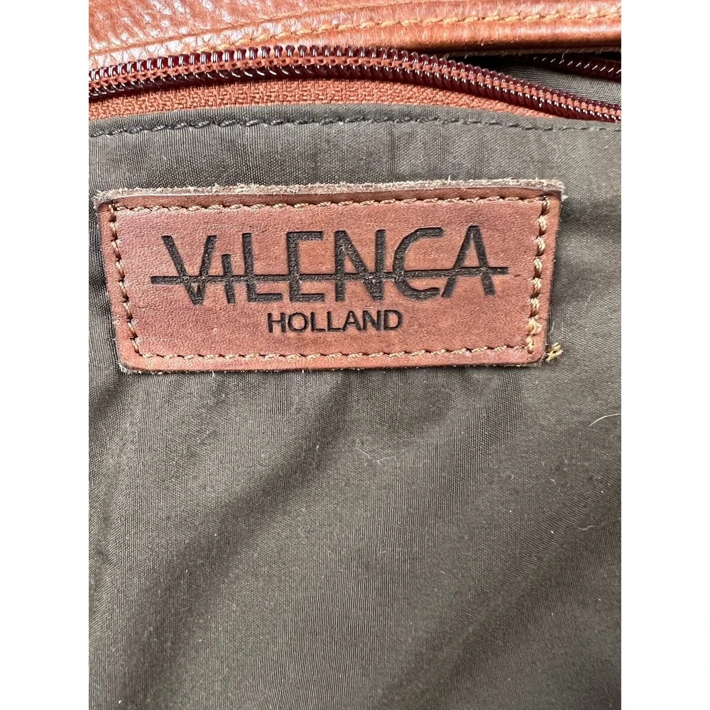 Anthropologie Vilenca Holland Brown Woven Leather Crossbody Bag Boho